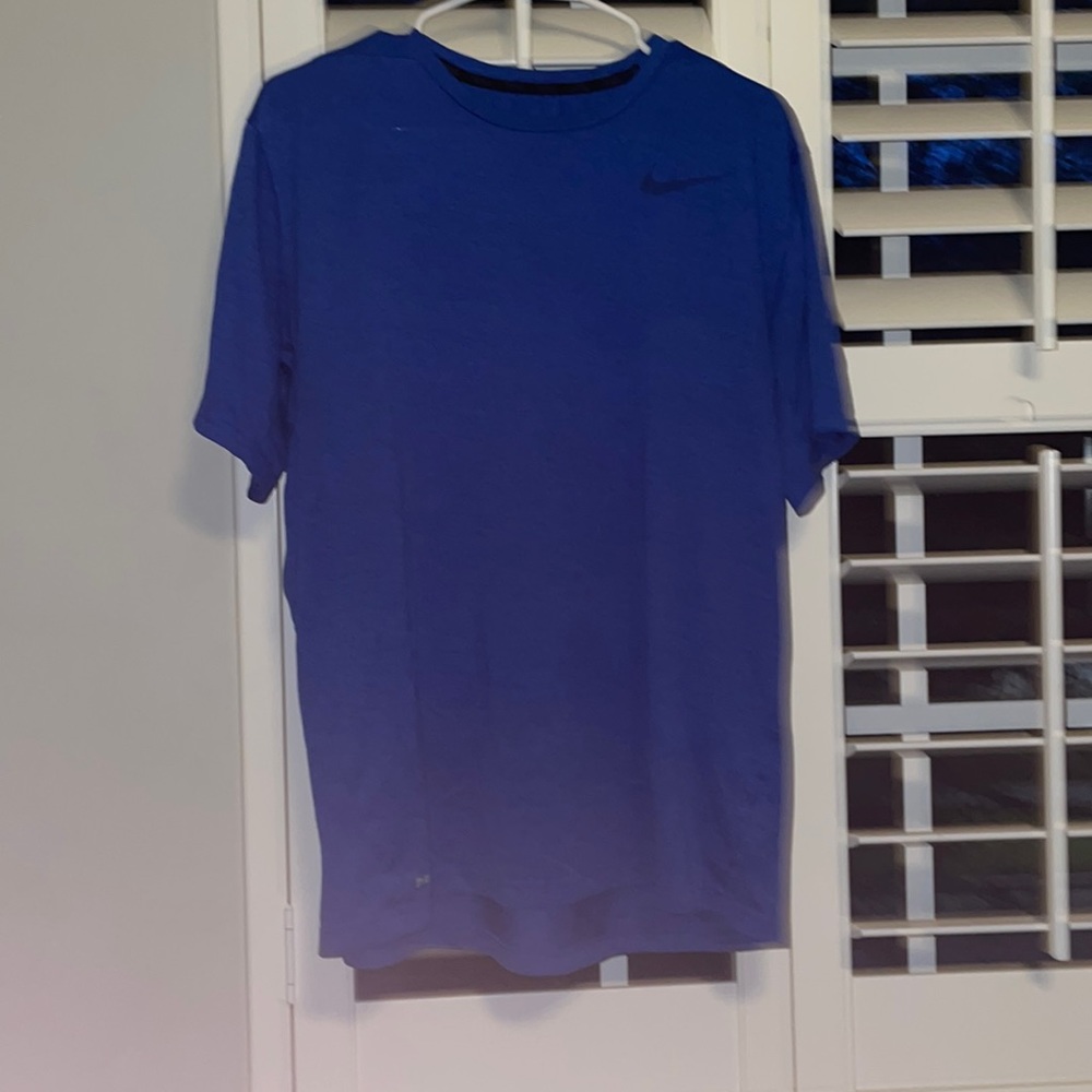 Plain Blue Nike DriFit Tshirt Large